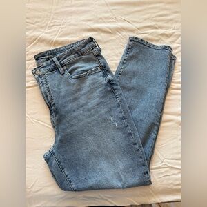 Old Navy distressed high rise OG straight leg jeans in size 16 Tall